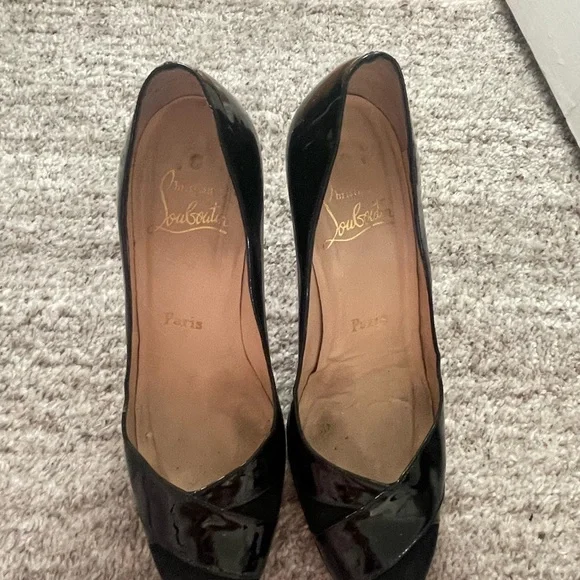 Christian Louboutin Black Patent Leather Heels - Picture 12 of 13